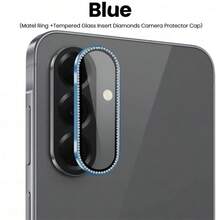 For Samsung Galaxy A57/A37 Case Luxury Diamond Metal Ring Tempered Glass Camera Lens Protector Cap Galaxy A56 A36 A26 A37 A57 5G - Multicolor - View 8