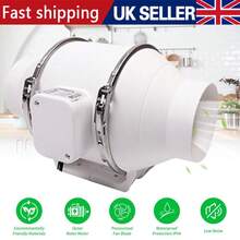 100mm 4Inch Diameter Inline Extractor Fan Bathroom Shower Ceiling Loft Mount. - Reino Unido-G026101 - Ver 10