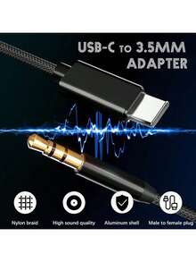 1入即用 USB-C 車用音訊轉換線，耳機插孔連接線高品質音訊轉換轉接頭，輔助音訊喇叭分接器，相容於 17/16 Pro Max/16 Pro/16 Plus/16/15//// 系列 - 查看 8