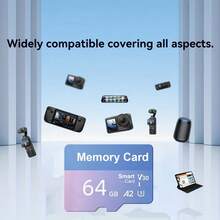 1pc 256GB/128GB/64GB/32GB Memory Card With Adapter, High-Speed Flash TF Card A1 C10 Memory TF Card Suitable For Tablet/Camera/Phone/Laptop/Desktop/Car Audio/Game Console/Audio Device - Securely Store Your Files! - Blue-purple - View 3