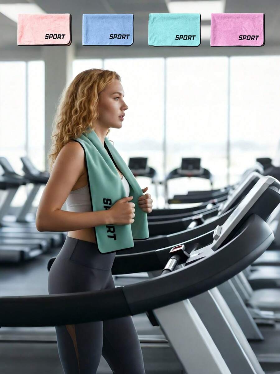 8pcs/4pcs/1pc Sports Towel, Fitness Towel, Club Towel, Convenient And Durable, Sweat-Absorbent And Quick-Drying, Hook Design, Machine Washable, Suitable For Sports Sweat Wiping, Gym, Running, Yoga And Outdoor Activities