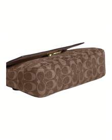 Coach Etta 25 Women's Shoulder Bag Monogram Hobo Flap Bag Crossbody Bag With Adjustable Strap - Brown - View 10