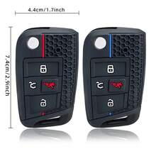 Remote Silicone Car Fob Key Cover Case For Golf GTI Alltrack Golf R Sportswagen Polo Tiguan Atlas E-Golf Jetta - A - View 6
