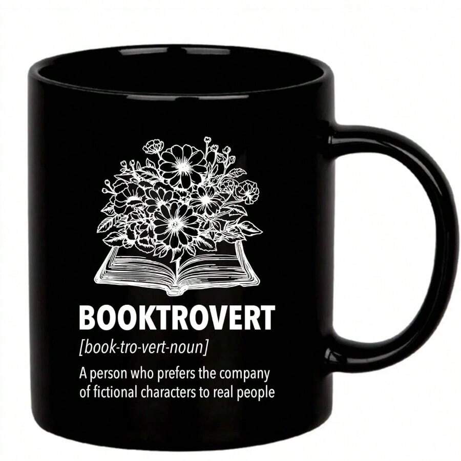 Booktrovert Book Lover Gifts Definition Mug Lectores de libros Regalos Divertida Taza de cermica Novedad Vaso de 11 oz Color Negro - Negro - Ver 1