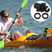 Inflatable Kayak Air Valve Adapter Universal Air Pump Connector Inflation Accessory For Canoe Rubber Boat Sup Board Inflatable Water Sports Equipment Inflate Deflate Replacement Fitting - Black - View 1