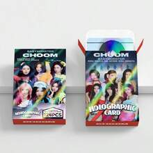124pcs BABY MONSTER New Album CHOOM Holographic Laser Cards, Star LOMO Cards - Multicolor - View 4