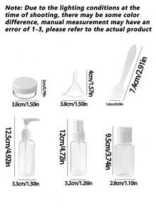 9pcs Travel Bottle Set, Travel Essentials, Portable Reusable Travel Accessories, Easy To Carry, Lightweight, Durable, Stylish, Suitable For Family Use, Daily Use - View 11