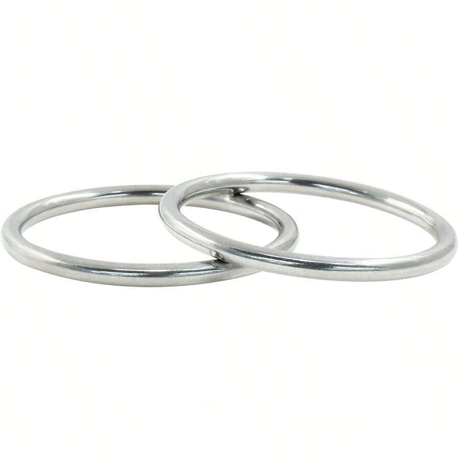 Metal Welded O Ring, Welded Ring Stainless Steel Solid O Ring Hardware Dog Leashes, Camping Belt - C - View 1
