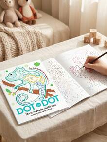 32 Pages Dot-To-Dot Drawing Book, Connect The Dots To Complete The Patterns, Pen Control Training, 32 Animal Themes, A Creative Educational Activity Book Focused On Fun Learning Adventure Activities That Enhance Attention, Birthday/Festival Gifts - White - View 2