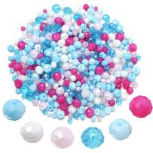 1 Pack Pink & Blue Glass Crystal Point Beads, Random Color Shades (Random Quantity Per Color) - Powder Blue - View 6