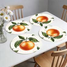 1/2/4/6/8/300 piezas Manteles de lujo de la serie de frutas, decorados con un patrón de cerezas frescas y un fondo de rayas rosas. Material de poliéster lavable a máquina, resistente a las manchas, impermeable y fácil de limpiar. Adecuado para decoración de fiestas y cocina. - Multicolor - Ver 13