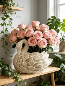 Jarrón de Cisne Americano Vintage, Adecuado para Arreglos Florales, Decoración de Estilo Francés, Aplicable para Sala de Estar, Hotel, Restaurante, Banquete y Boda, Decoración de Jardín/Piscina Interior/Exterior, Regalo Perfecto (Sin Energía Requerida) - Múltiples modelos 2 - Ver 10
