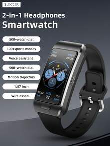 LIGE's New Smartwatch: Combines A Smartwatch And Earbuds, Features Call Functionality, Weather Forecasts, Water Resistance, Activity Tracking, Customizable Watch Faces, An Alarm, And Caller ID-A Stylish, Multi-Functional Smartwatch - View 14