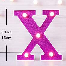16cm 白色發光 A-Z LED 字母燈,電池供電,臥室裝飾字母夜燈,婚禮裝飾,生日派對裝飾,女孩房/兒童房裝飾字母燈,節日居家酒吧裝飾字母燈,字母燈 - 深紫色 - 查看 37