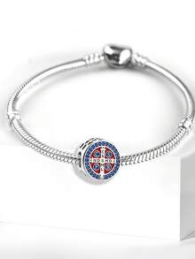 1pc St. Benedict Guardian Bead, Suitable For Women's Bracelet DIY Jewelry Making, Daily Matching Decoration - Saint Ben - View 4
