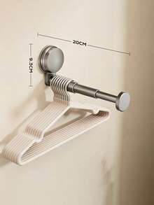Suction Cup Telescopic Drying Rack, Bathroom/Balcony Drying Pole, Suction Cup Installation, Apartment Space-Saving, Wall-Mounted Telescopic Drying Rack, Indoor/Outdoor Invisible Drying Rack - Multicolor - View 8