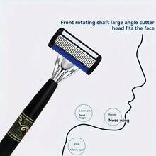 Brand New 7-Story Shaver Sturdy Metal Razor For Men/Lady Featuring A Non-Slip Handle | Precision Blade For Shaving, Works With Replacement Blades - Perfect For Beards, Mustaches, And Facial Hair - Safety Tazor + Blade - View 4