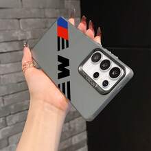 1 pieza Funda de teléfono con patrón de carreras en negro & plateado compatible con teléfonos Apple - Multicolor - Ver 4