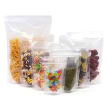 SumDirect 100Pcs Clear Zipper Resealable Stand Up Pouch/Snack Packing Bag for Food Snack Tea and Etc - 3,54" x 5,51" - Ver 9