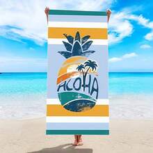 1pc Summer Fruit Beach Towel, Quick-Dry, Soft, Absorbent, High Color Fastness - Suitable For Beach, Travel, Camping And Summer Vacation - Machine Washable, Rectangular, Beach Accessory, Sports Beach Towel - Multicolor - View 18