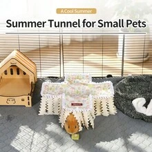 ITANDME Guinea Pig Hideout Guinea Pig Tassel Tunnel - Reinforced Top No Collapse, Stable Top Washable Small Animal Tunnel With Curtain - View 4