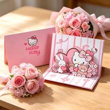 Miniso 1pc Super Mario 3D Pop-Up Greeting Card, Fun Game Character Design Birthday/Party Invitation Card, Suitable For Children Fans, Includes Envelope, Creative Gift - View 2