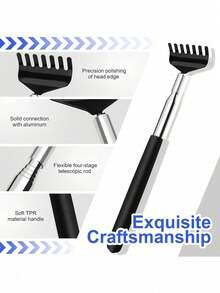 1pc Stainless Steel Extendable Back Scratcher - 5-Section Telescopic Back Scratcher, Designed For Elderly, No Assistance Needed, Adjustable Extendable Itch Relief Tool, Fitness Accessory - View 12