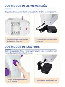 6 Pieces Mini Electric Sewing Machine, Portable Sewing Machine With LED Light, Patchwork Function, Button Sewing, Zipper, Cylinder Sewing, Electric Sewing Machine, Mini Micro Handheld Sewing Machine For Clothes, Pedal And Night Light, Dual Speed And Dual Switch. - 查看 9