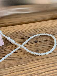 1 pieza Bolso de mano de moda para niñas de unicolor con cierre magnético de PU, cadena de perlas, bolso bandolera mini, adecuado para todas las estaciones y uso diario - A - Ver 9
