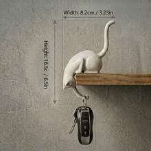 1/2pcs Cat-Shaped Wall Hooks, Multi-Purpose Practical Decorative Hooks, Plastic Material, Cute Home Storage Style Home Decor, Cat Pattern, Key Towel Bag Coat Hat Rack, Suitable For Kitchen Bathroom Entryway Bedroom - Multicolor - View 4