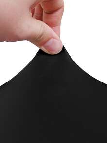 1 pieza Funda de silla de PU impermeable negra, ¡fácil de limpiar! Tela resistente al agua, a prueba de polvo, alta elasticidad, cobertura completa antideslizante sin desplazamiento, universal para sillas de comedor y sillas de oficina - Multicolor - Ver 10