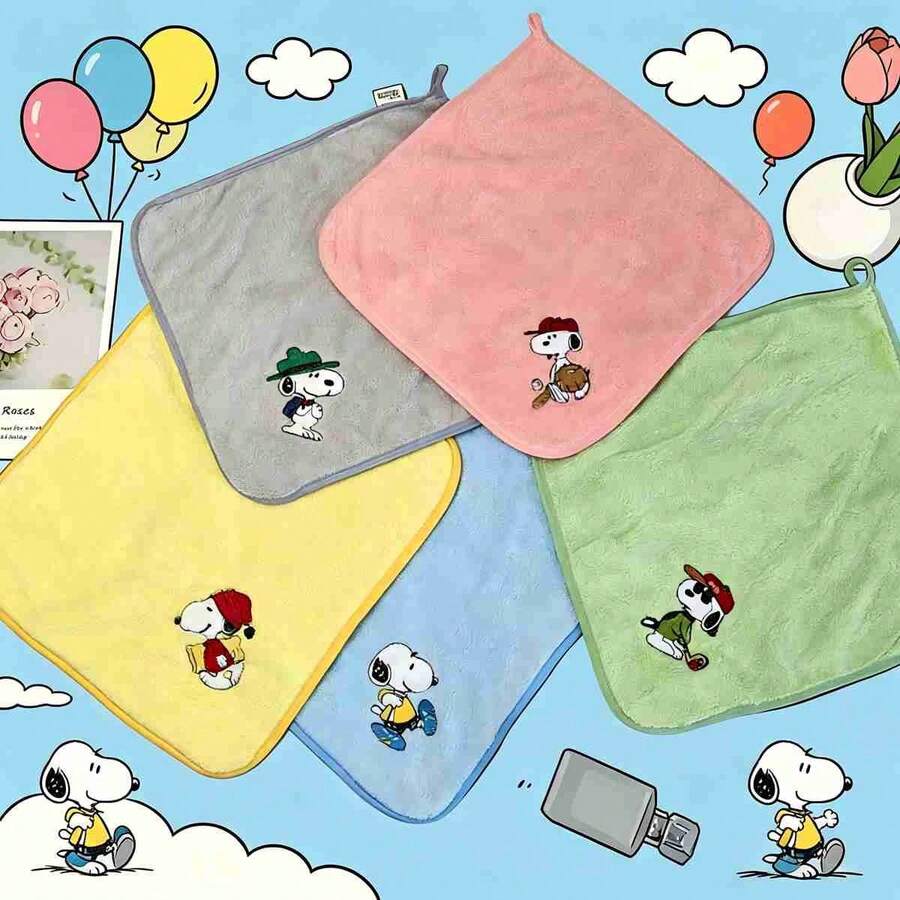 SNOOPY 1pc 2026 New Cute Towel, Suitable For Face Washing And Hand Wiping, Perfect For Home Daily Use And Travel. A Small Gift And Surprise For Friends And Family (Random Style) - Multicolor - View 1
