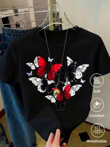 180g Made In Mexico, Spring/Summer 2026 Fashion Short Sleeve T-Shirt - Black - View 1