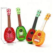 4-String Guitar Toy, Musical Instrument, Birthday Party Gift, Holiday Gift, Suitable For Beginners, Ukulele, Toy Instrument, Guitar Model, Mini Guitar For Beginner Hand Practice, Gift For Boys And Girls - Multicolor - View 12
