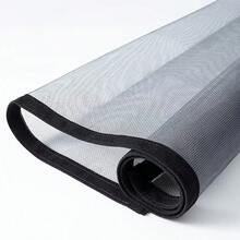 1PC Double-Edged Reversible Self-Adhesive Invisible Mosquito Screen Mesh, Removable Polyester Window Screen For Home, No Drilling Required, Easy Installation, Light-Transmitting, Sun-Shading, Breathable And Ventilated Window Screen Mesh - Black Net With Black Border - View 7