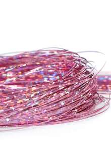 2/4/8/12pcs Glitter Hair Clips, Sequin Hair Extensions Clip-In Set, Heat-Resistant Fairy Hair Clips For Kids (Pink) - Multicolor - View 2