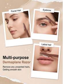 30/15/5pcs Eyebrow Trimmer Set, Long Handle Precision Eyebrow Shaper, Shaping & Trimming Beauty Tool, Exfoliating & Callus Removal Razor, Facial & Neck Shaving Blade, Women's Multi-Function Grooming Set, Travel & Home Use, Smooth - Mocha Brown - View 5
