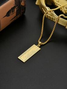 Hip Hop Dollar Sign Pendant Gold Plated Stainless Steel Necklace For Men Women - Gold - View 5