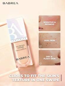 BABREA Concealer Cair, Tekstur Krim, Coverage Penuh, Hasil Akhir Matte untuk Area Bawah Mata, Lingkaran Hitam, Garis Halus, Kemerahan & Noda, Tahan Lama - 13. Beige Porselen (Cocok untuk kulit cerah) - View 6