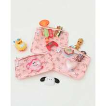 ALVA 3 bolsas de baño de viaje a prueba de desorden organizador transparente de cosméticos y pañales con bolsa frontal 3LT02 - Árbol de coco - Ver 6