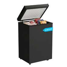 TABU 4.5 Cu.Ft Chest Freezer, Compact Top Open Deep Freezer In Black & White Available, 7 Level Adjustable Thermostat, Low Noise Freezer With Removable Storage Basket For Home Kitchen Garage RV - US B Type Plug(110-127V) - View 1