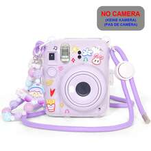 Instant Mini 12 Clear Case For Fujifilm Instax Mini 12 Instant Film Camera, UV Color Printing Camera Protective Case With Adjustable Strap And Cute Bracelet (No Camera) - View 12