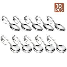 1/5/10pcs Curved Handle Dessert Spoon,Stainless Steel Hanging Ice Cream Spoon, Mini Coffee Spoon For Home Kitchen Party Tableware - View 11