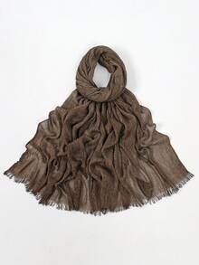 1pc Women's Solid Color Modal Fabric Pleated Tassel Scarf, Casual Daily Headscarf, Sun Protection & Warmth Shawl Scarf Suitable For Dresses - Multicolor - View 19