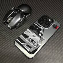 1pc Racing Pattern Black & Silver Phone Case Compatible With Apple Phones - Multicolor - View 4