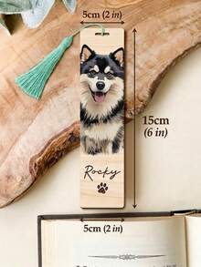 Customized Pet Portrait Bookmark, Personalized Cat And Dog Photo Bookmark, Personalized Dog Memorial Gift, Pet Lover Gift, Unique Gift For Book Lovers And Readers - Multicolor - View 5