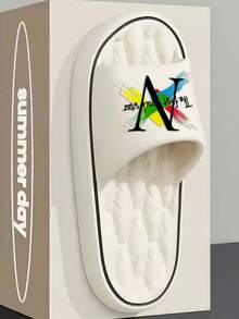 Sandal INS Style Serbaguna dan Modis, Penting untuk Musim Semi/Panas, Penting untuk Hotel, Apartemen, Kantor, dan Rumah, Sol Senyap & Tahan Aus, Ringan & Nyaman, Unisex - Putih - View 4