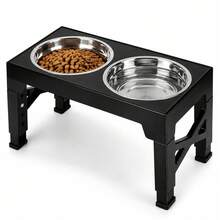 Adjustable Raised Pet Bowl, Stainless Steel Dog/Cat Food Water Feeder With Neck Protection - 1L - View 10