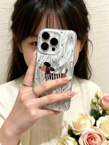 臘腸狗貝雷帽圖案手機殼，適用於 iPhone 13 15 16 17pro 17 14 17 17pro Max &適用於 Galaxy/A54 A14 A15 S23 S24 S24ultra S25 A07 A17 S26 A57 - 彩色 - 查看 2