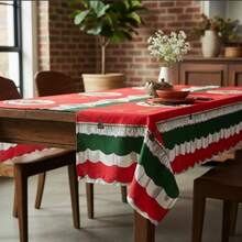 Mantel Fiestas Patrias 16 Septiembre 3x1.5m | Decoración Mexicana Comedor - Rojo - Ver 5